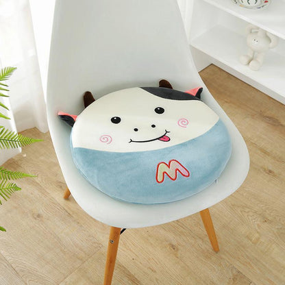 Cute Cow Toy Plush Cartoon Sofa Office Waist Cushion Bed Head Backrest Cushion