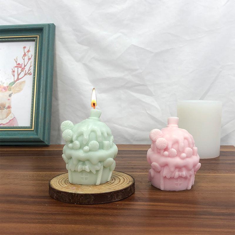 Christmas Stereo Sweet House Candle Mould - HEPSIBAH SHOP