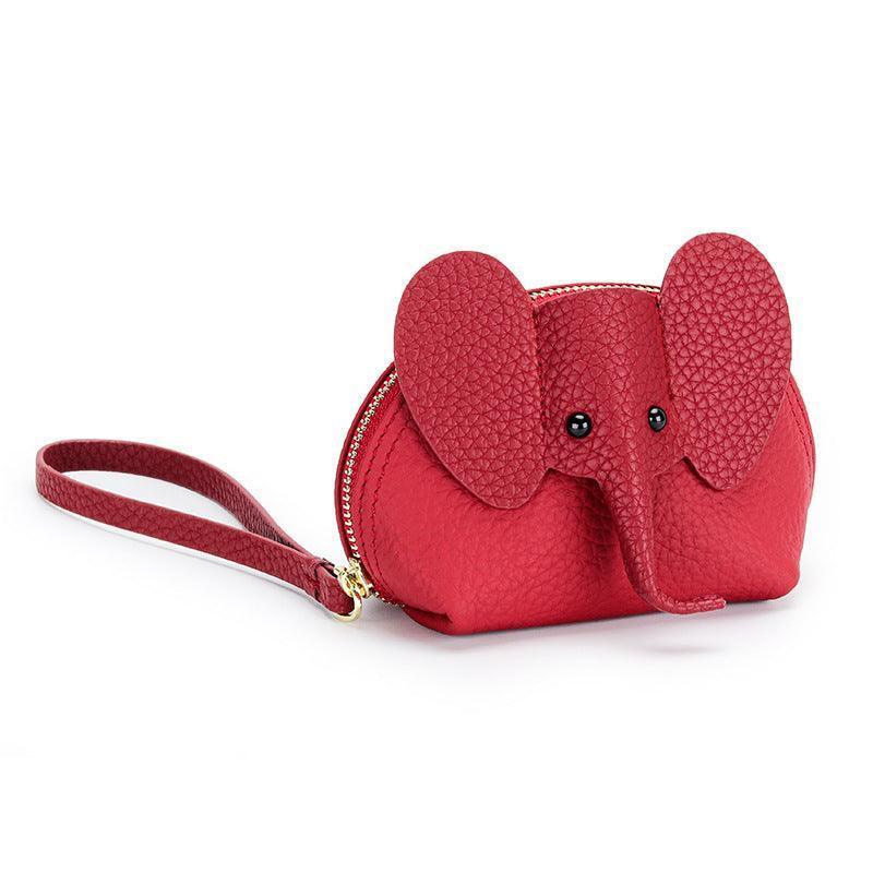 Cute Coin Purse Leather Cartoon Elephant - HEPSIBAH SHOP