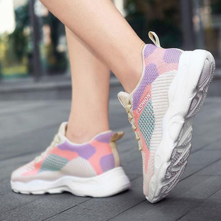 Casual Colorblock Lace-up Sneakers Women - HEPSIBAH SHOP