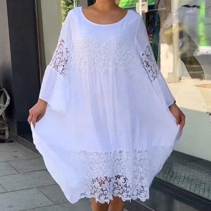 Women's Long Lace Shirt Dress - HEPSIBAH SHOP