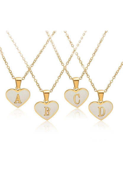 26 Letter Heart-shaped Necklace-HEPSIBAH SHOP