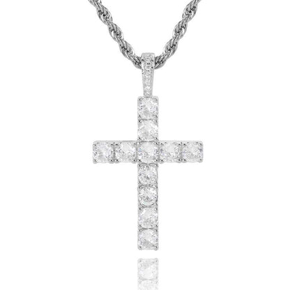 Solid Large Cross Pendant Necklace - HEPSIBAH SHOP