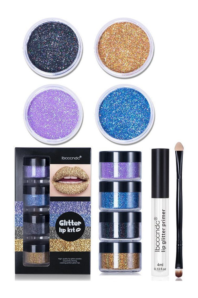 Glitter Lip Gloss, Lipstick Shiny DIY Makeup Kit - HEPSIBAH SHOP