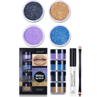 Glitter Lip Gloss, Lipstick Shiny DIY Makeup Kit - HEPSIBAH SHOP