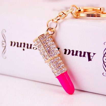 Women's Gifts Rhinestone Lipstick Keychain - HEPSIBAH SHOP