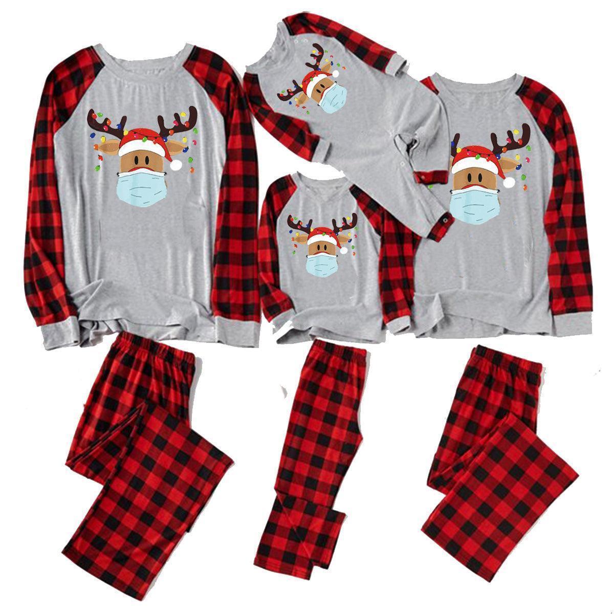 Printed Christmas Housewear Pajama Suit - HEPSIBAH SHOP