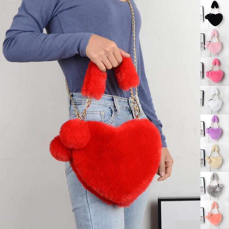 Love Bags Soft Plush Handbag - HEPSIBAH SHOP