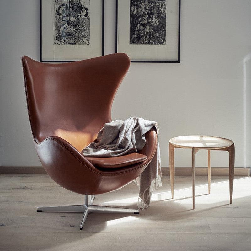 Living Room Fashion Study Swivel Eggshell Chair