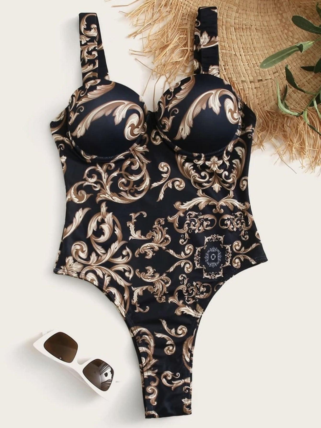 Printed One Piece Swimsuit Ladies Bikini - HEPSIBAH SHOP