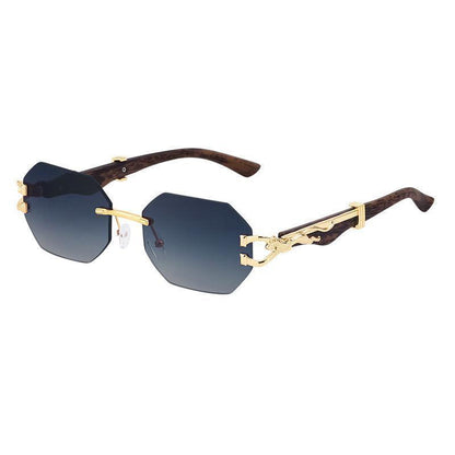 Retro Faux Wood Leopard Leg Sunglasses - HEPSIBAH SHOP