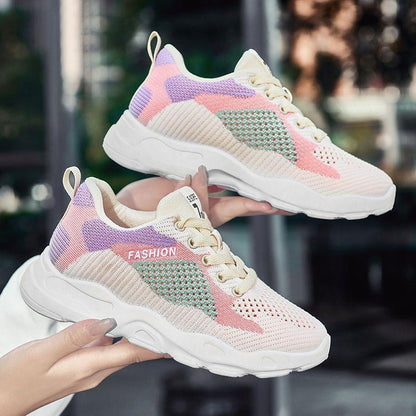 Casual Colorblock Lace-up Sneakers Women - HEPSIBAH SHOP