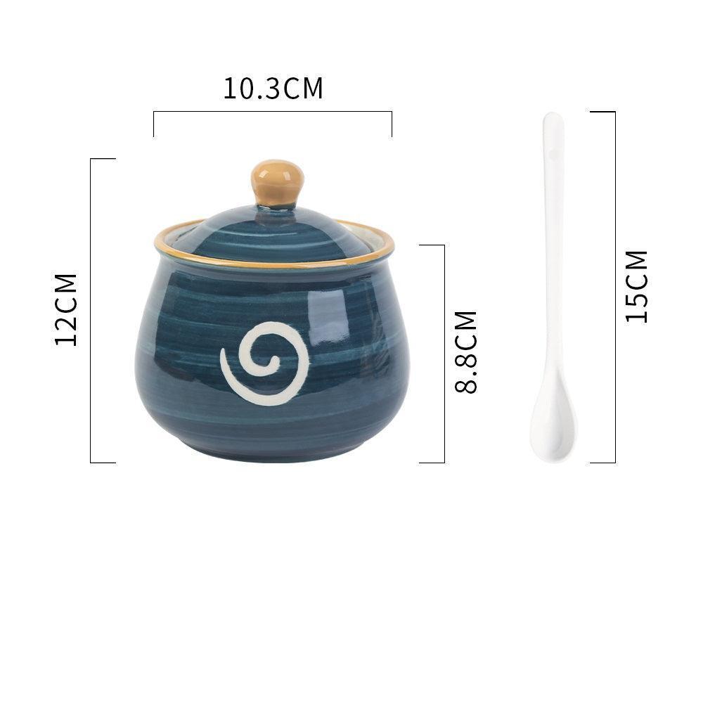 Household Kitchen Condiment Pot Ceramic Suit - HEPSIBAH SHOP