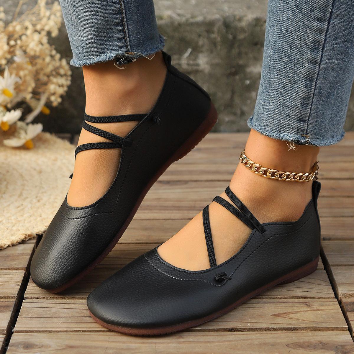 Fashion Square Toe Flats Shoes - HEPSIBAH SHOP