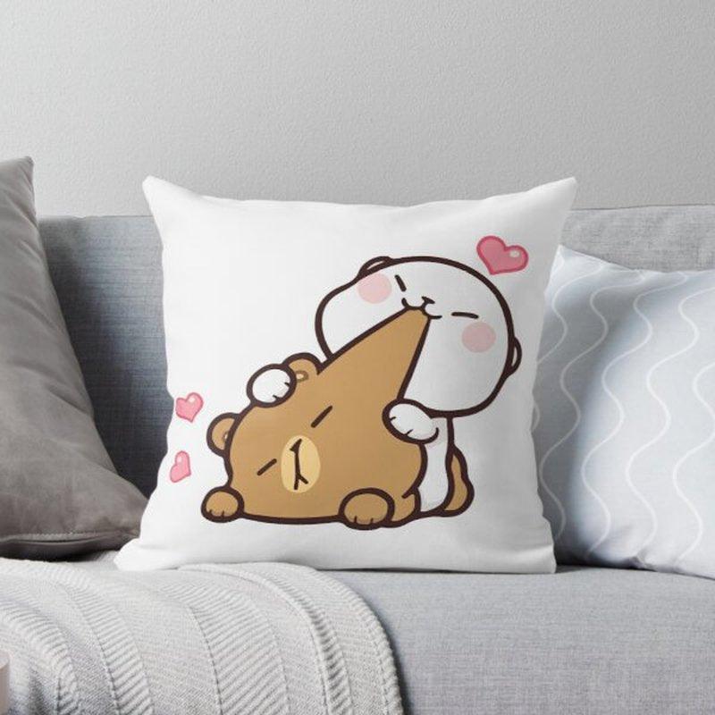 Cute Cartoon Expression Pack Home Cushions Square Pillow Cover - HEPSIBAH SHOP