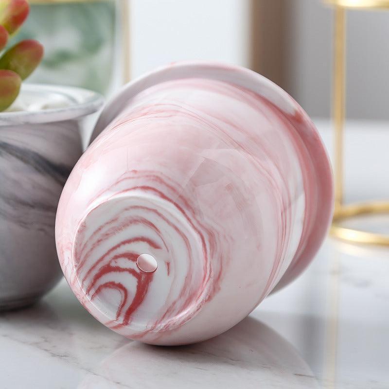 Marble ceramic flower pot - HEPSIBAH SHOP