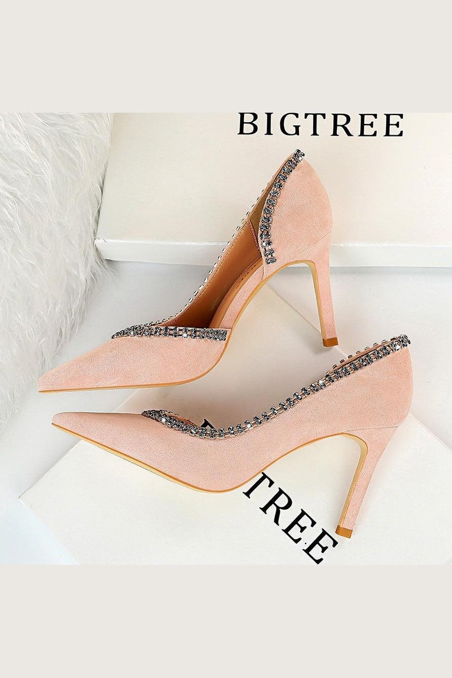 Suede hollow high heels - HEPSIBAH SHOP