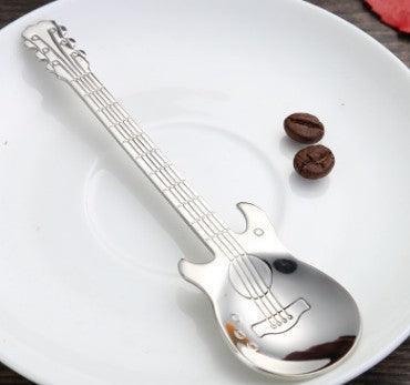 Guitar Coffee Spoon Set Stainless Steel Dessert Ice Cream Spoon Tea Spoon Coffee Accessories