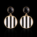 Black and white drip earrings - HEPSIBAH SHOP