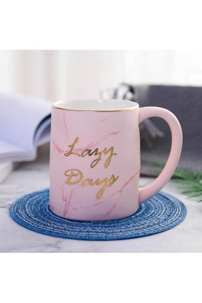 Marble Grain Ceramic Coffee Mug Set Outline In Gold Business Office Milk Tea Cup Tumbler Creative European Mugs for Gift