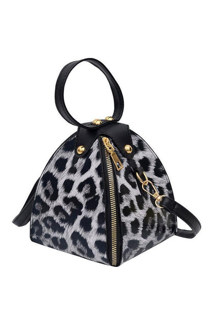 Leopard print triangle handbag - HEPSIBAH SHOP