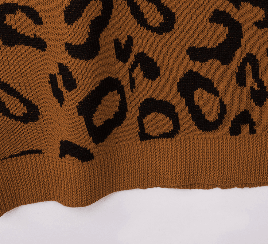 Hooded leopard-print loose sweater - HEPSIBAH SHOP