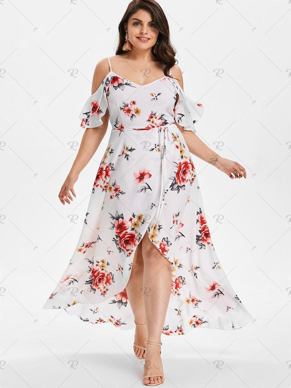 Plus size bohemian ruffled dress - HEPSIBAH SHOP