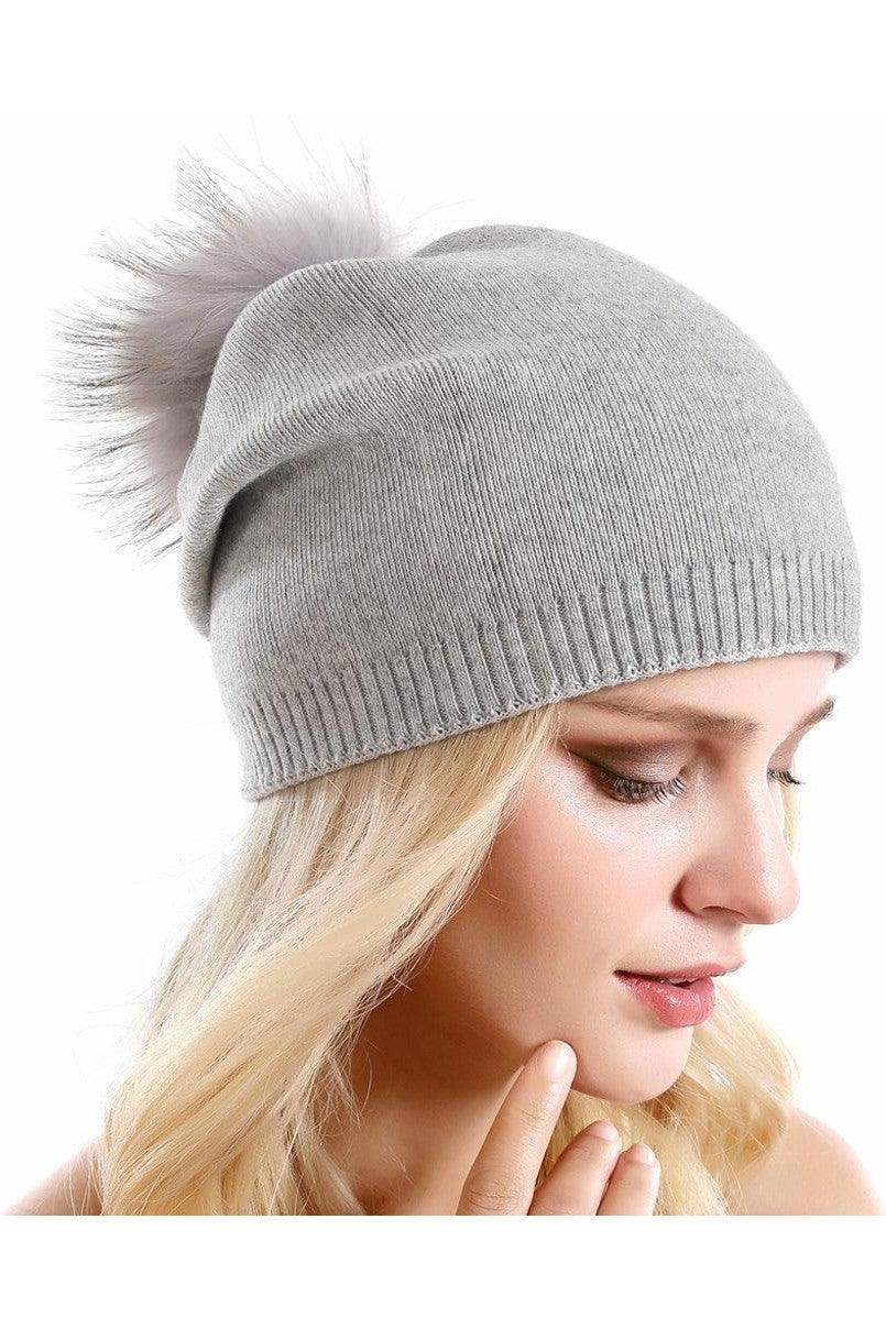 Fur Pompom Hats - HEPSIBAH SHOP