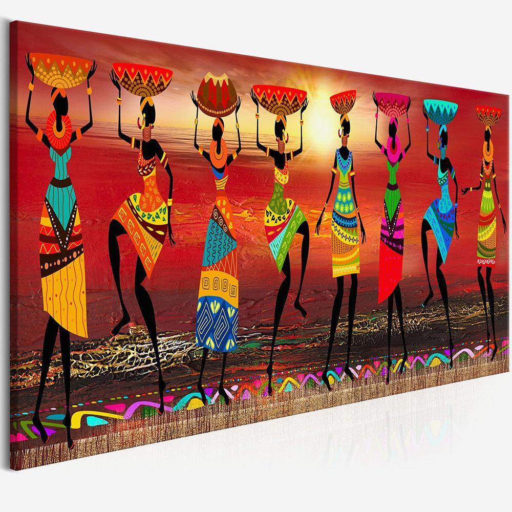 African women dancing oil painting - HEPSIBAH SHOP