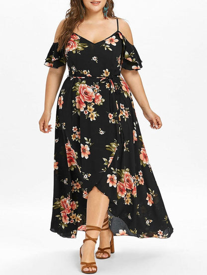 Plus size bohemian ruffled dress - HEPSIBAH SHOP