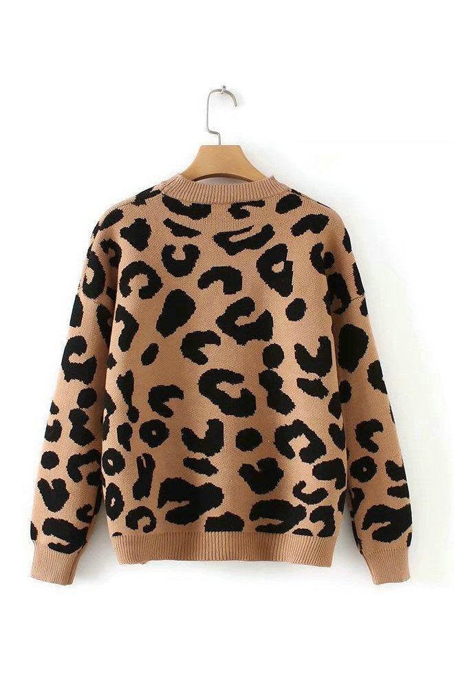 Leopard print pullover women - HEPSIBAH SHOP