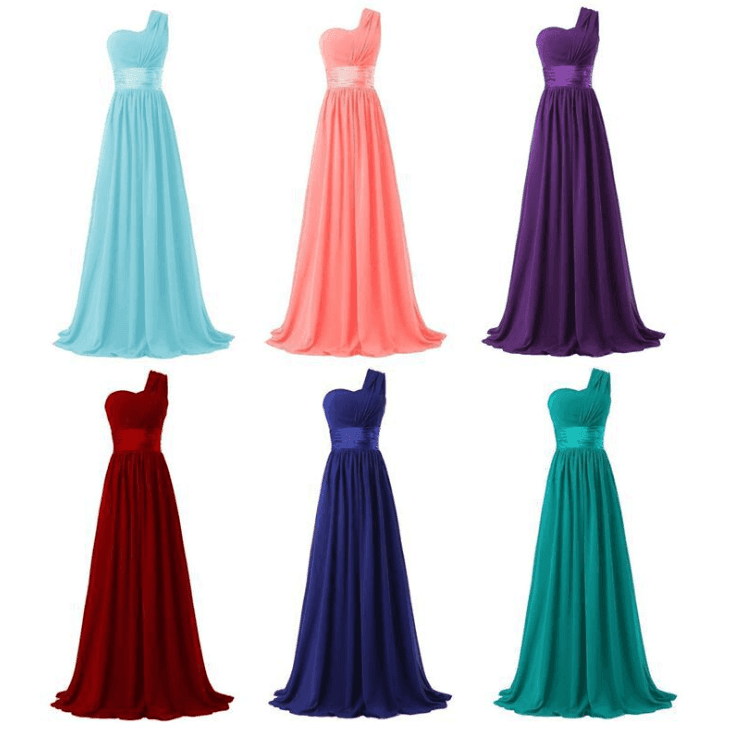 Long Multi-color Banquet Evening Dress - HEPSIBAH SHOP