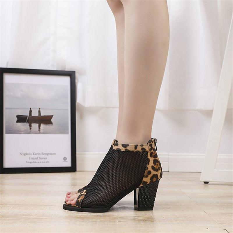 Thick leopard female sandals - HEPSIBAH SHOP