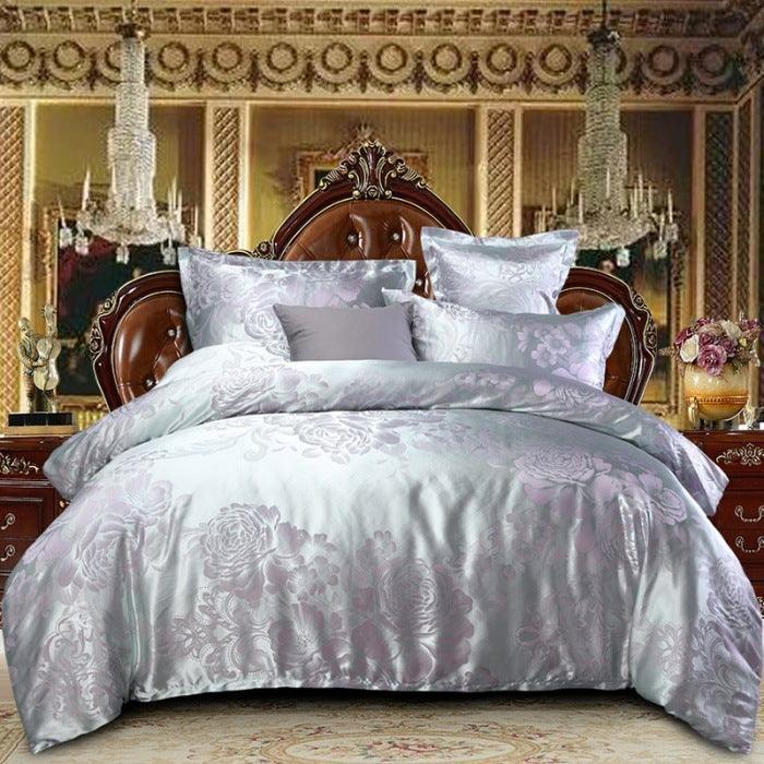 Cotton Satin Jacquard Quilt Cover Bedding - HEPSIBAH SHOP