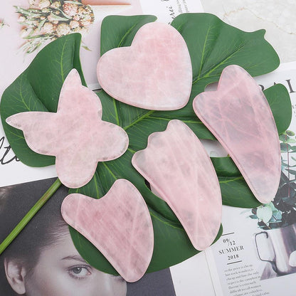 Whole Massage Gua Sha Tools Natural Rose Quartz Massage Stone - HEPSIBAH SHOP