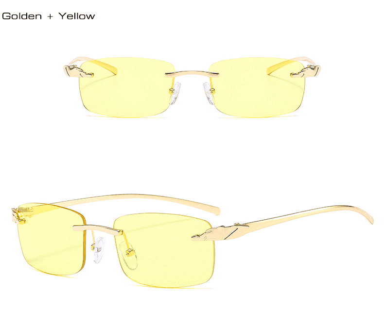 Leopard head frameless sunglasses - HEPSIBAH SHOP