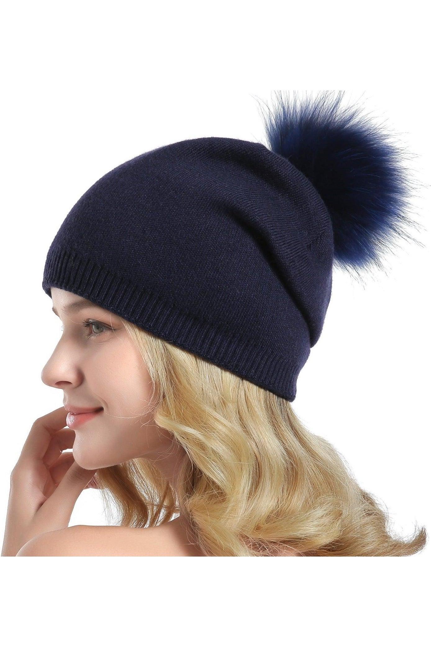 Fur Pompom Hats - HEPSIBAH SHOP