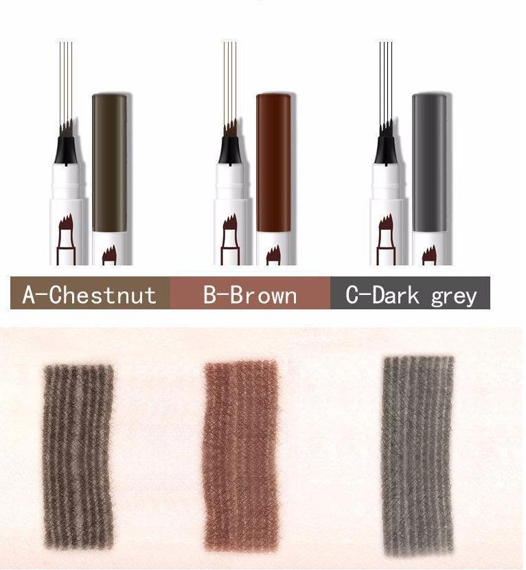 Waterproof Natural Eyebrow Pen Four-claw Eye Brow Tint Fork Tip Eyebrow Tattoo Pencil - HEPSIBAH SHOP