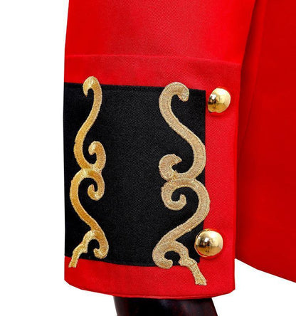 Red Gold Inlaid European-style Court Military Dress - HEPSIBAH SHOP