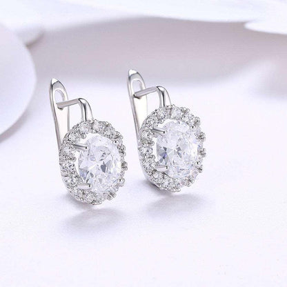 Big Zircon White Glamorous Female Earrings Valentine's Day Gift - HEPSIBAH SHOP