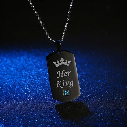 Her King & His Queen Couple Necklaces - HEPSIBAH SHOP