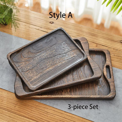 Solid wood dry tea tray