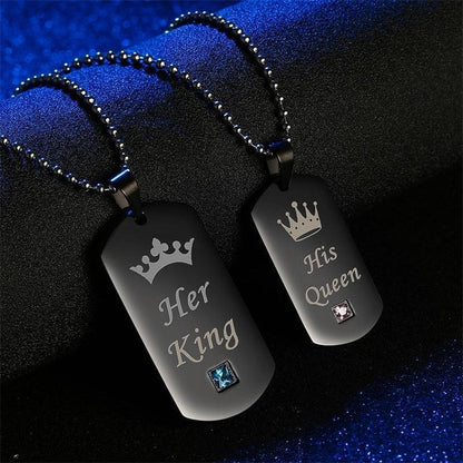 Her King & His Queen Couple Necklaces - HEPSIBAH SHOP