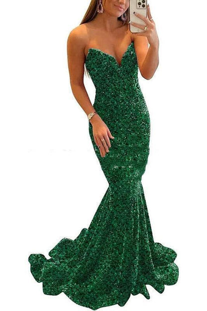 Sequin Evening Dresses For Women Formal Long Prom Party Gowns - HEPSIBAH SHOP