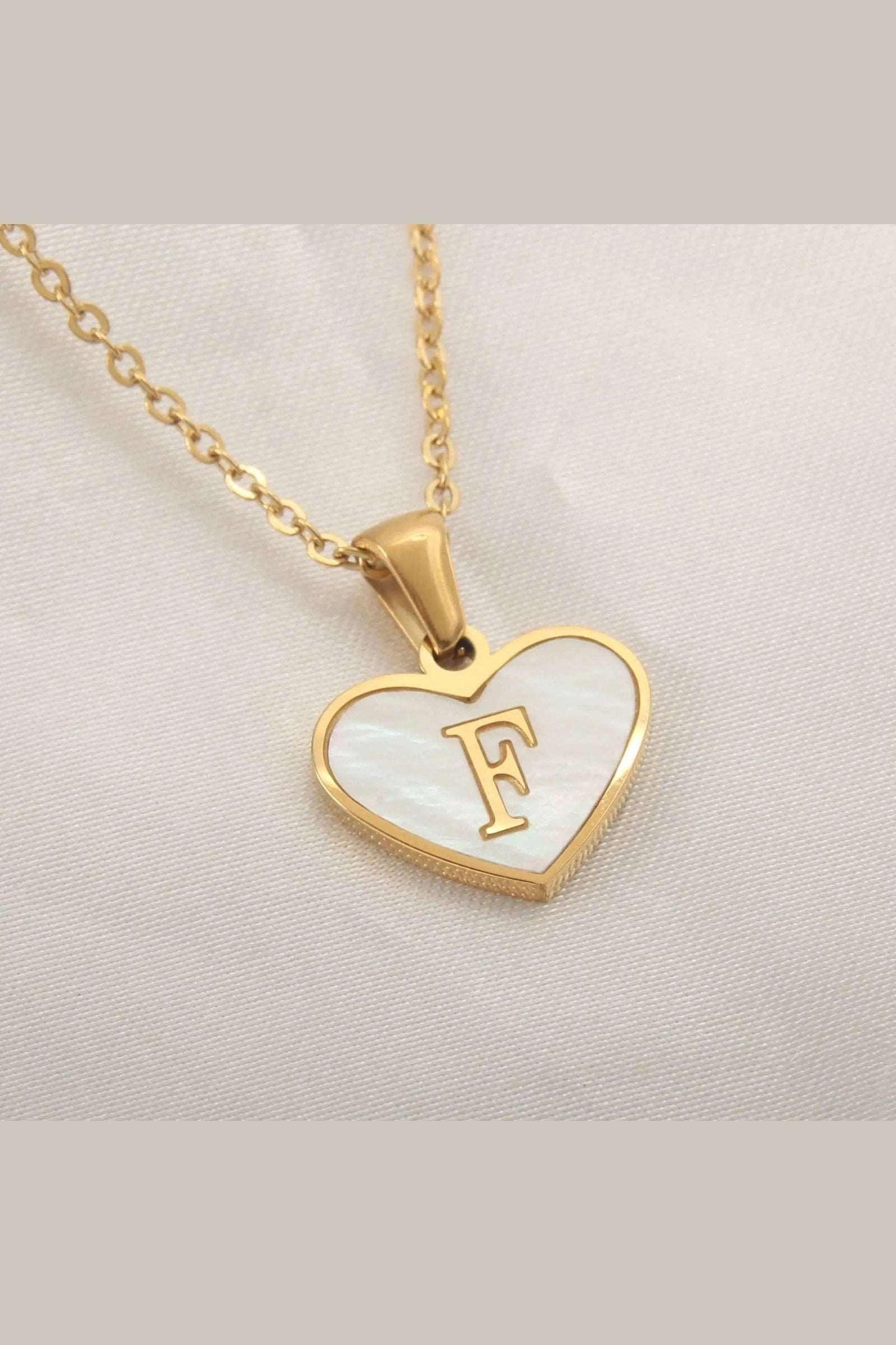 26 Letter Heart-shaped Necklace-HEPSIBAH SHOP