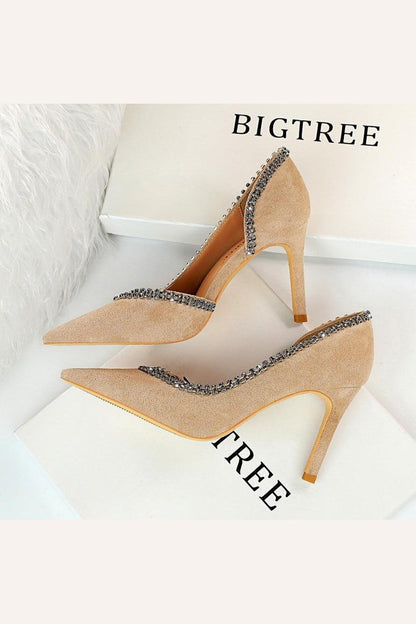 Suede hollow high heels - HEPSIBAH SHOP