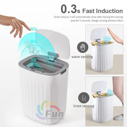 Smart Trash Can With Lid For Bedroom And Living Room Kitchen Storage Box Trash Can Induction Small Car Box Automatic Smart Dustbin Smart Trash Bin