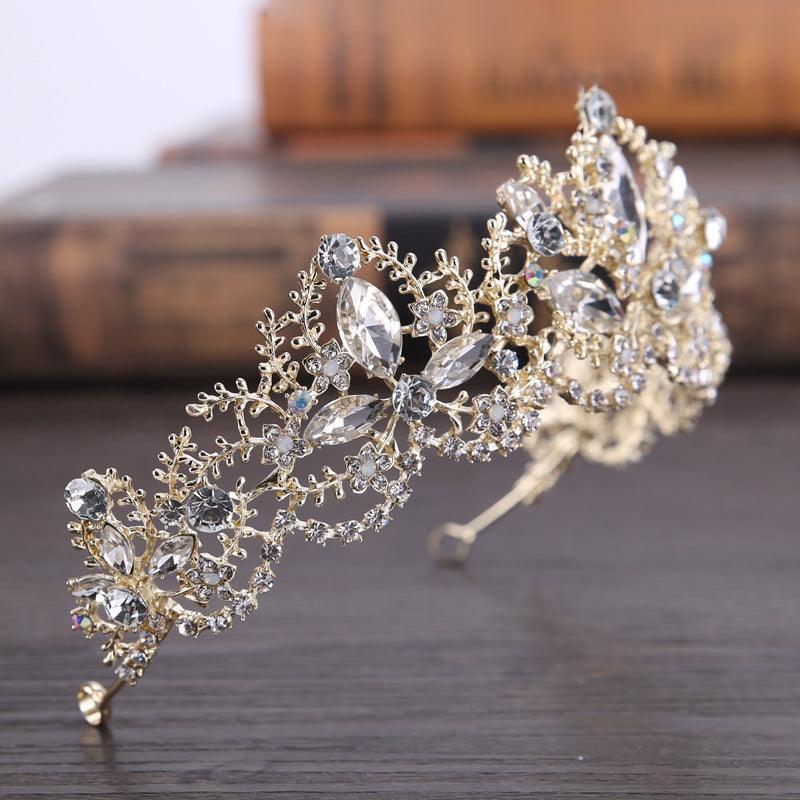 Baroque Luxury Crystal Bridal Crown Tiara - HEPSIBAH SHOP