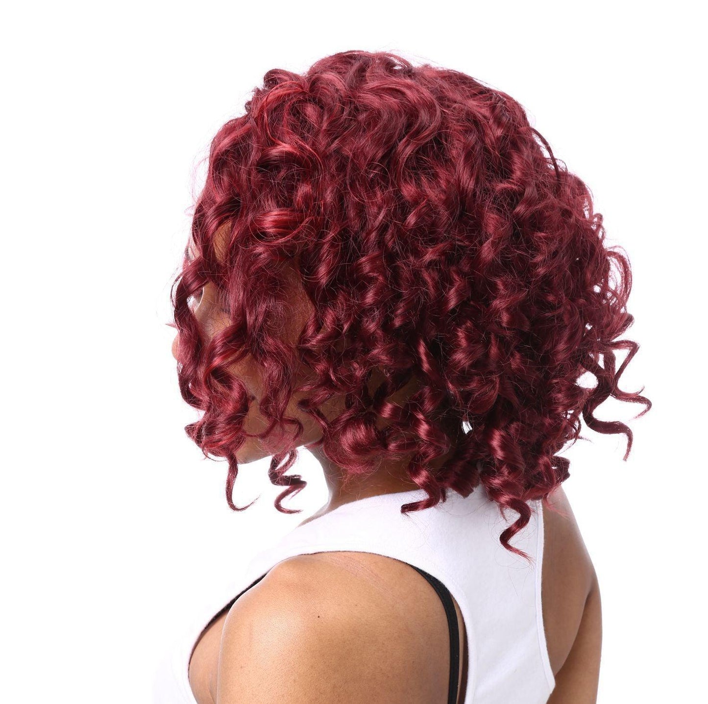 Burgundy curly hair hood - HEPSIBAH SHOP