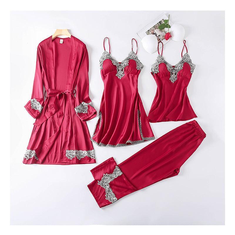 Four-piece dressing gown female summer suit - HEPSIBAH SHOP